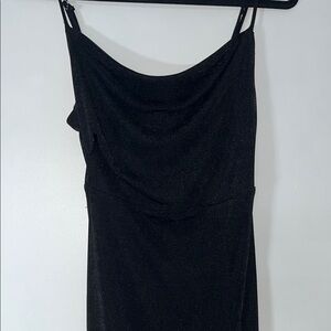 Black Shimmer Midi Dress